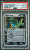 2005 POKEMON EX UNSEEN FORCES TYRANITAR EX-HOLO #111 PSA 8