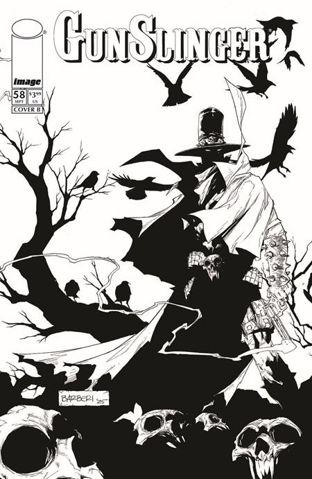 GUNSLINGER SPAWN (2021) #58 CVR B CARLO BARBERI B&W VAR