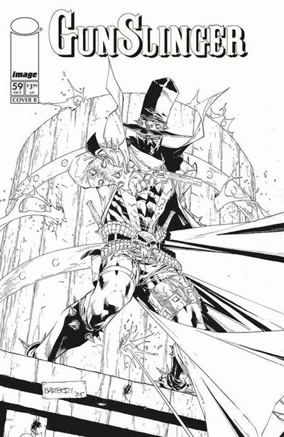 GUNSLINGER SPAWN (2021) #59 CVR B CARLO BARBERI B&W VAR