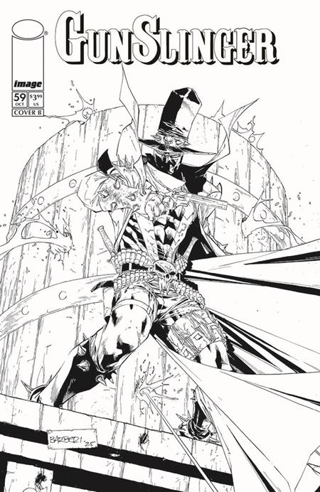 GUNSLINGER SPAWN (2021) #59 CVR B CARLO BARBERI B&W VAR