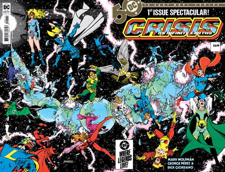 CRISIS ON INFINITE EARTHS (1985) #1 FACSIMILE EDITION (2024) CVR A GEORGE PEREZ WRAPAROUND