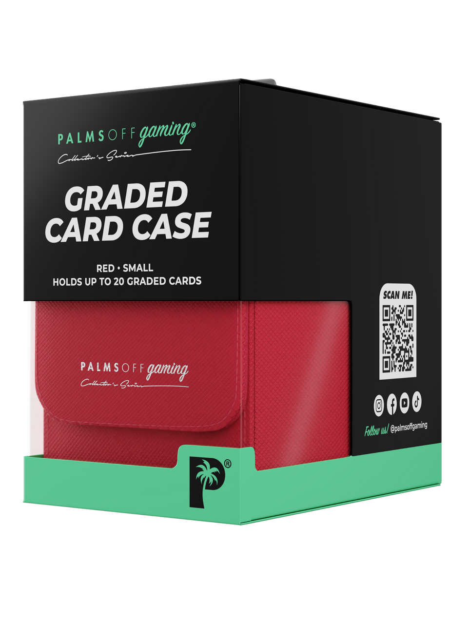 PALMS OFF GAMING COLLECTORS SERIES RED SMALL GRADED CARD STORAGE CASE