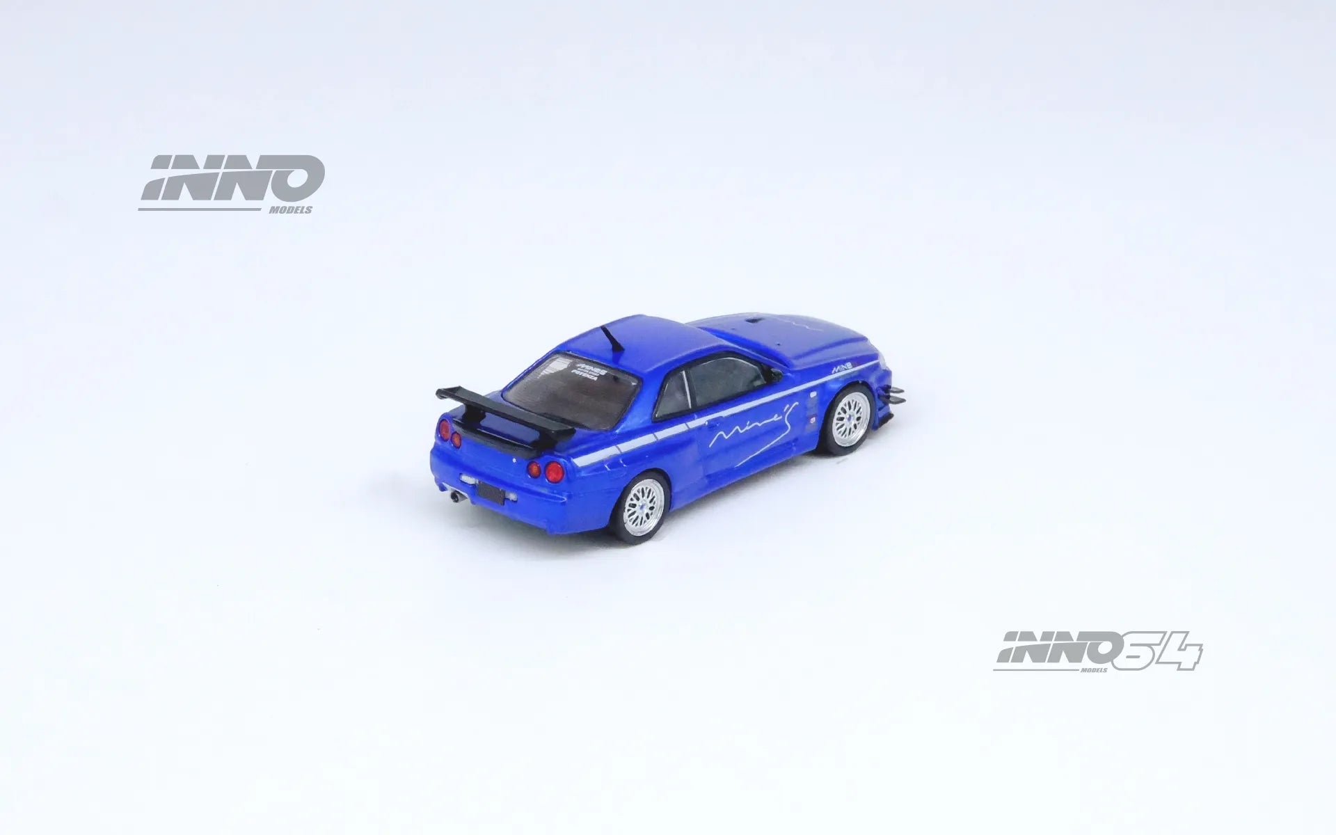 INNO64 1/64 NISSAN SKYLINE GTR R34 V-SPEC TUNES BY MINES BLUE