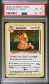 1999 POKEMON FOSSIL DRAGONITE HOLO #4 PSA 8