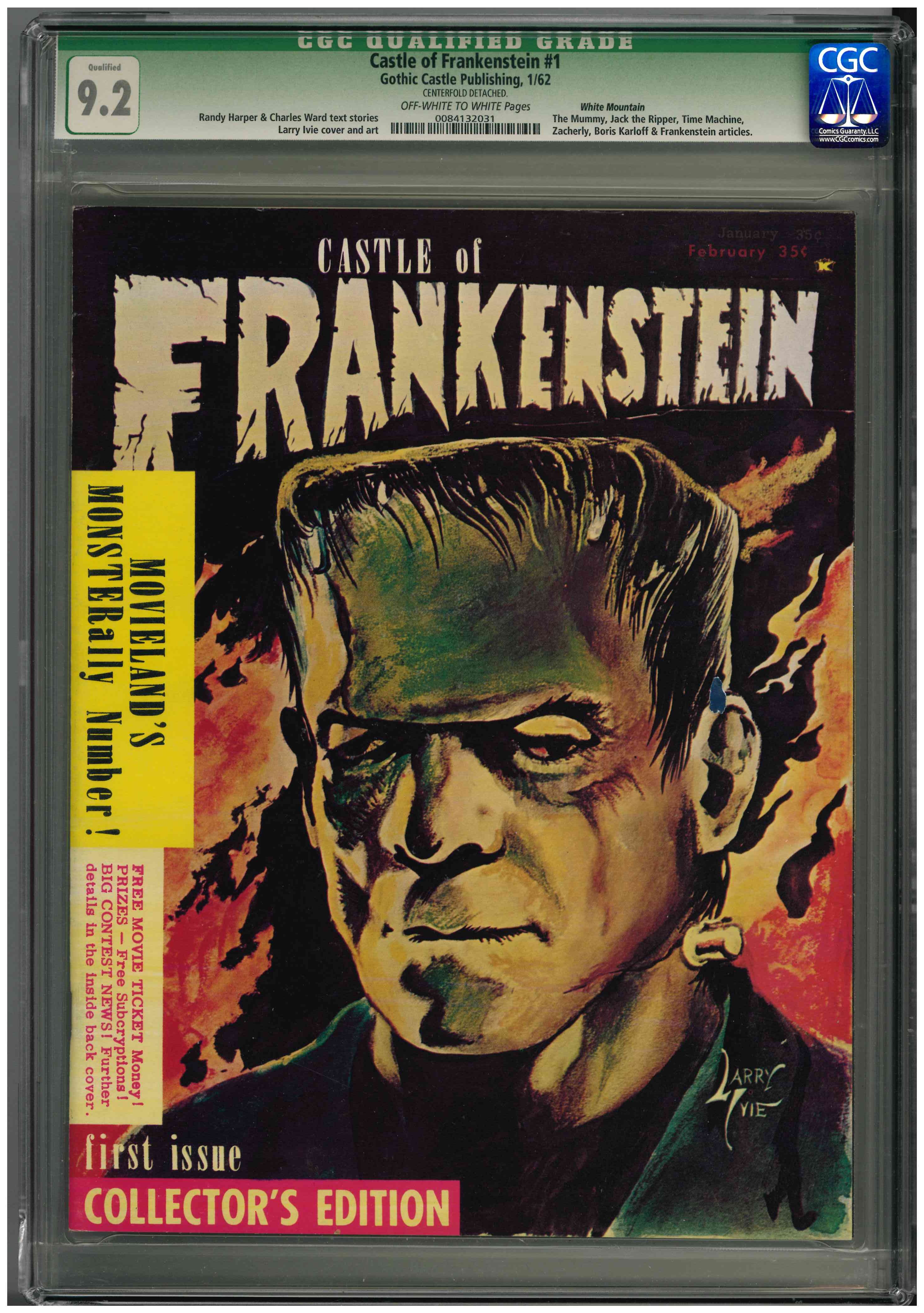 CGC CASTLE OF FRANKENSTEIN (1962) #1 (9.2) - SEE NOTES