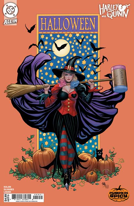 HARLEY QUINN (2021) #55 CVR E FRANK CHO PUMPKIN SPICY CARD STOCK VAR