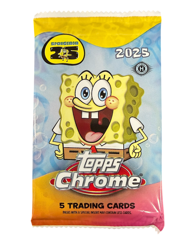 2025 TOPPS CHROME SPONGEBOB 25TH ANNIVERSARY HOBBY PACK
