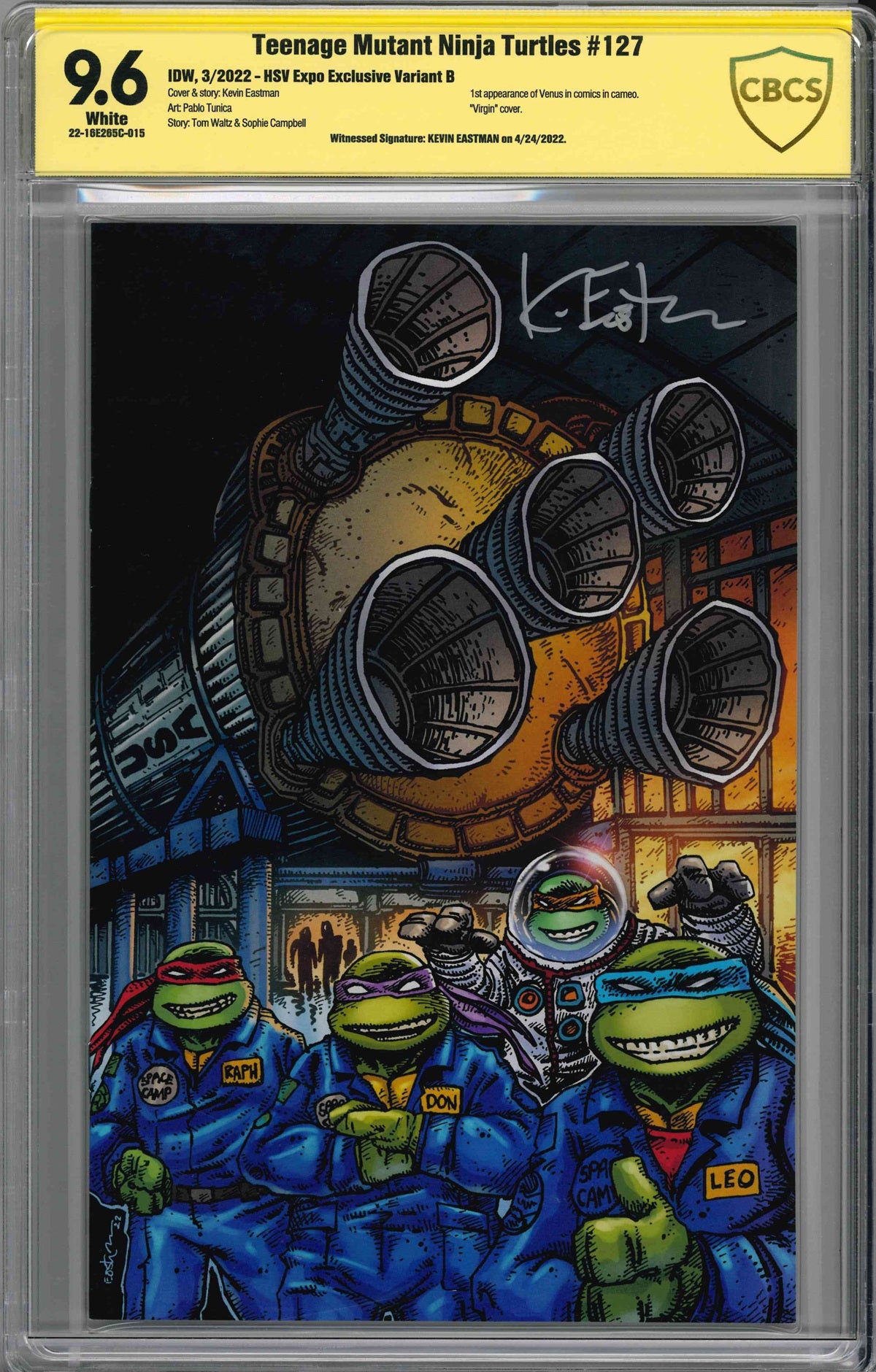 CBCS TEENAGE MUTANT NINJA TURTLES #127 HSV EXPO EXCLUSIVE VAR B (9.6) SIGNATURE SERIES - SIGNED KEVIN EASTMAN
