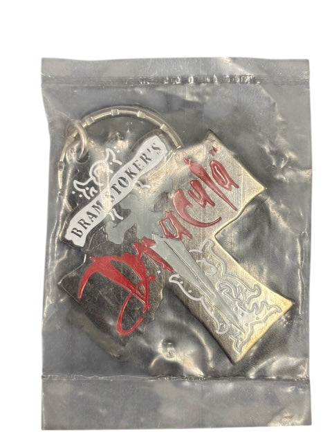 VINTAGE BRAM STOKERS DRACULA MOVIE METAL DAGGER KEYCHAIN (1992)