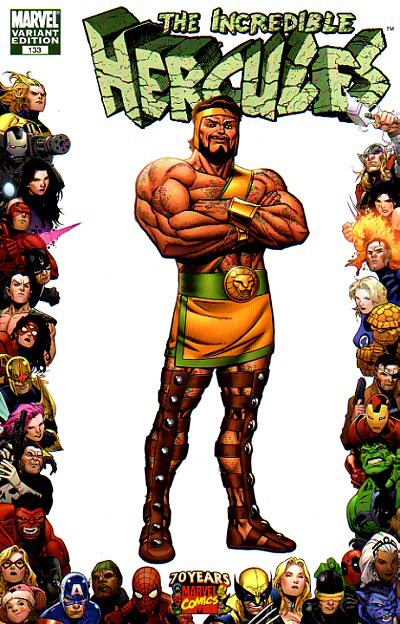 INCREDIBLE HERCULES (2008) #133 70TH FRAME VAR