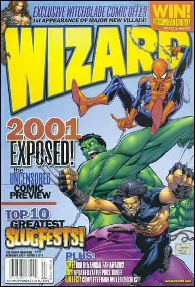 WIZARD (1991) #113 - JOE QUESADA COVER NOT POLYBAGGED (VF)
