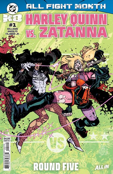 DC K.O. HARLEY QUINN VS ZATANNA (2025) #1 (ONE SHOT) SECOND PRINTING VAR CVR A JORGE CORONA