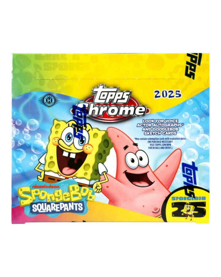 2025 TOPPS CHROME SPONGEBOB 25TH ANNIVERSARY HOBBY BOX