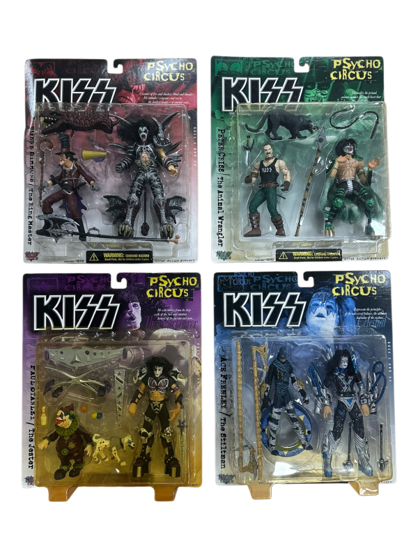 1998 MCFARLANE TOYS KISS PSYCHO CIRCUS AF - SET OF 4