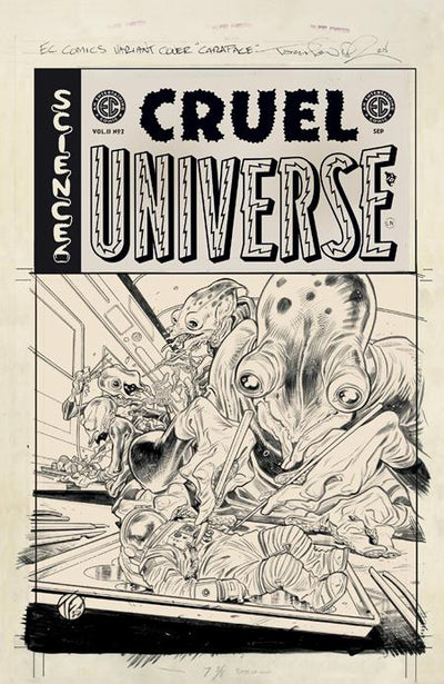 EC CRUEL UNIVERSE 2 (2025) #2 CVR D INC 1:20 TOM FOWLER B&W ARTIST EDITION VAR