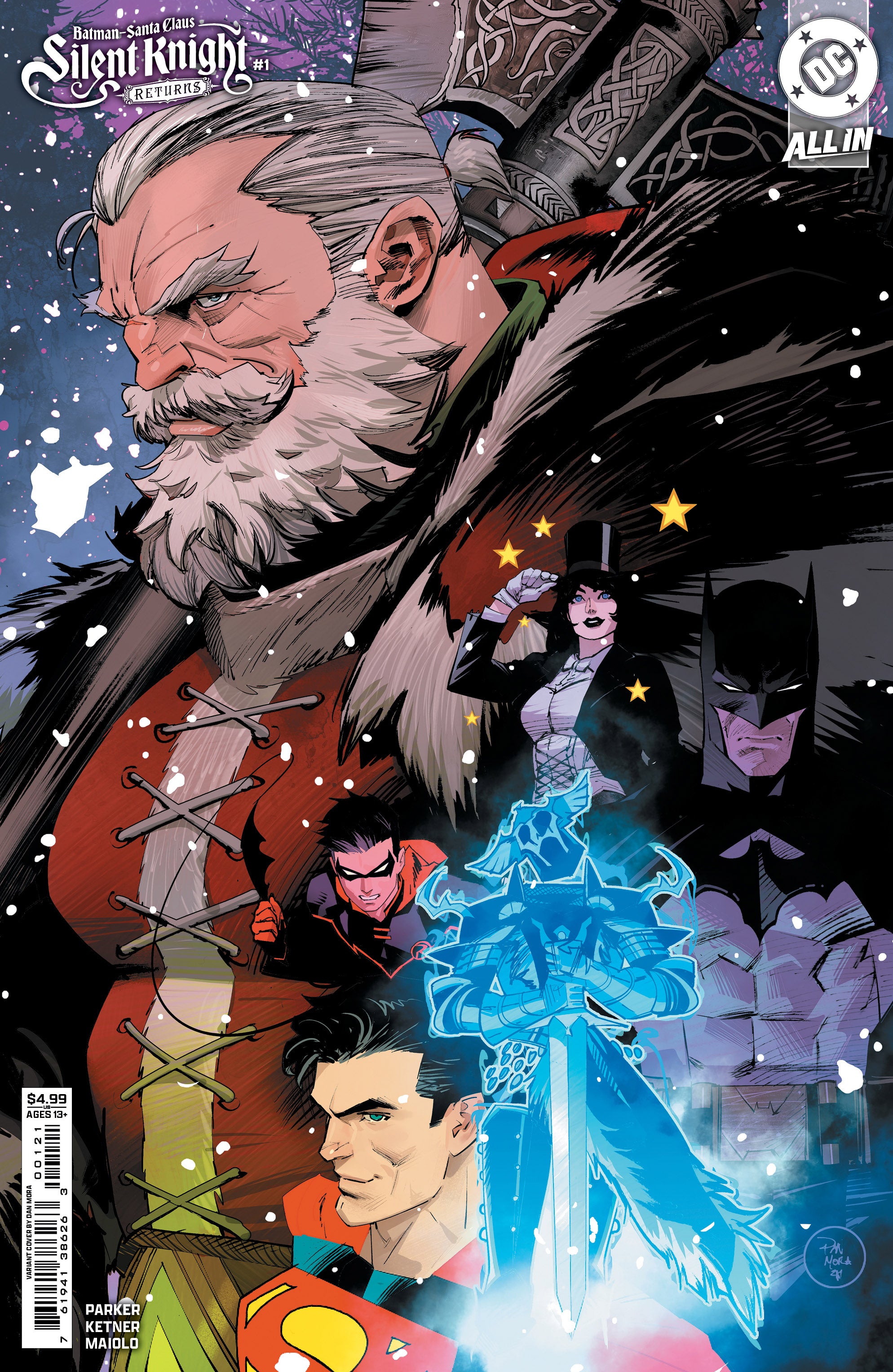 BATMAN SANTA CLAUS SILENT KNIGHT RETURNS (2024) #1 CVR B DAN MORA CARD STOCK VAR