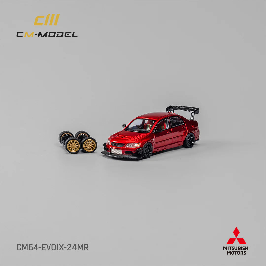 CM MODEL 1/64 MITSUBISHI LANCER EVOLUTION IX RED METALLIC