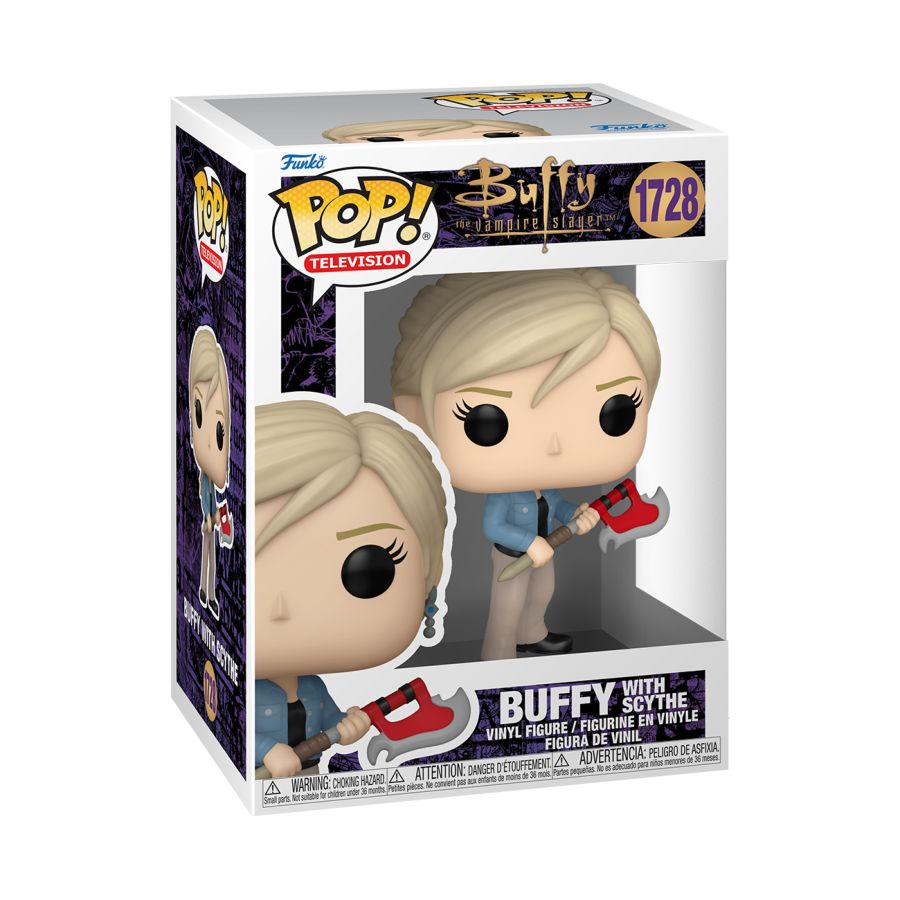 POP TV BUFFY THE VAPIRE SLAYER BUFFY WITH SCYTHE VINYL FIG
