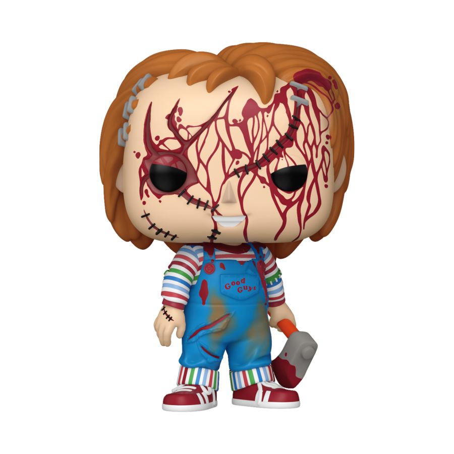 POP MOVIES CHILDS PLAY 4 CHUCKY (BATTLE DAMAGED) VINYL FIG