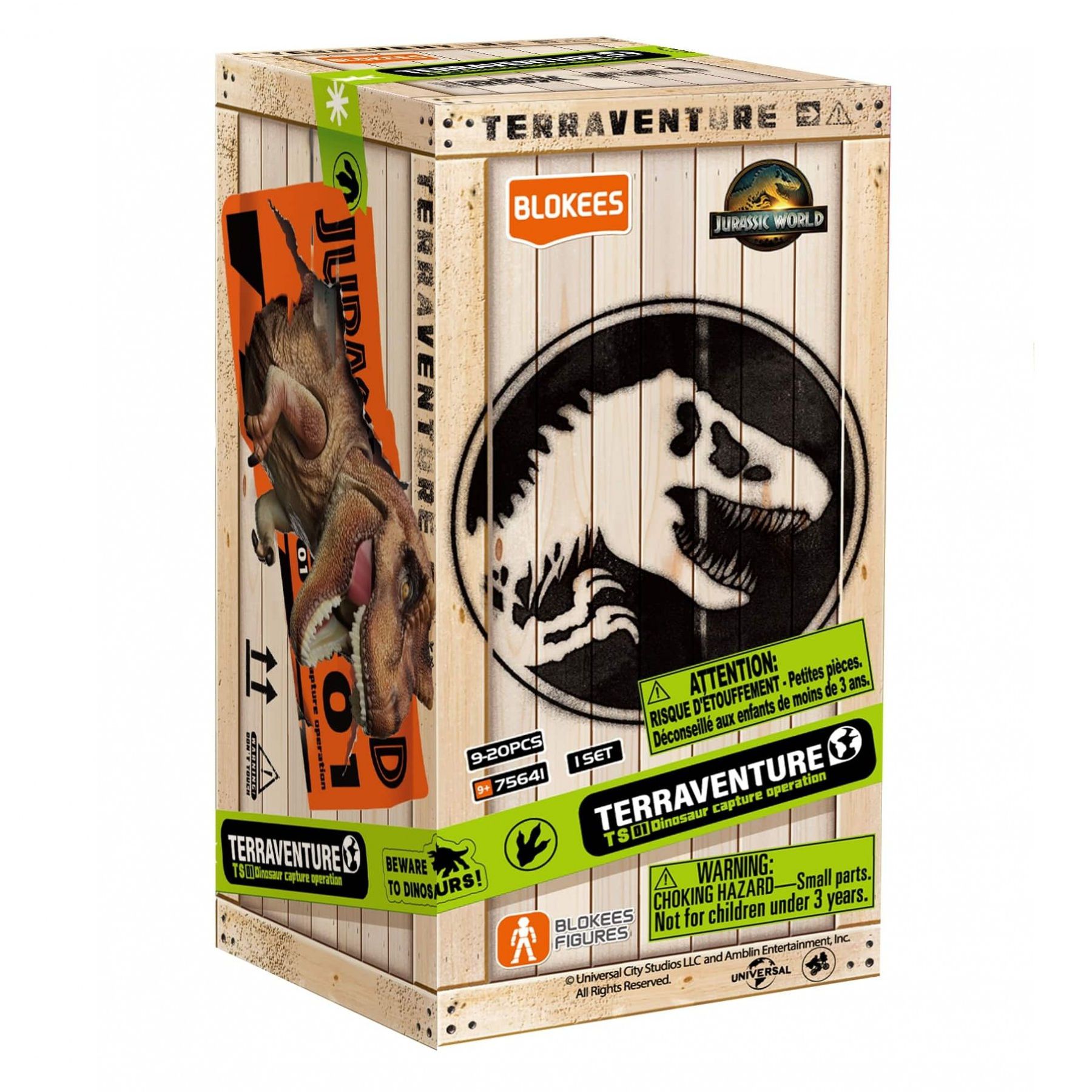 BLOKEES JURASSIC WORLD TERRAVENTURE TS01 DINOSAUR CAPTURE OPERATION MODEL (BLIND BOX)
