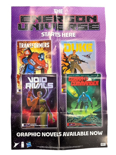 ENERGON UNIVERSE 2025 DOUBLE SIDED FOLDED PROMO POSTER