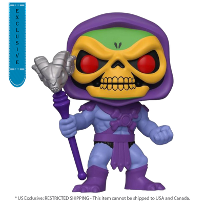 POP MASTERS OF THE UNIVERSE SKELETOR GLOW US EXCLUSIVE 10 INCH VINYL FIG