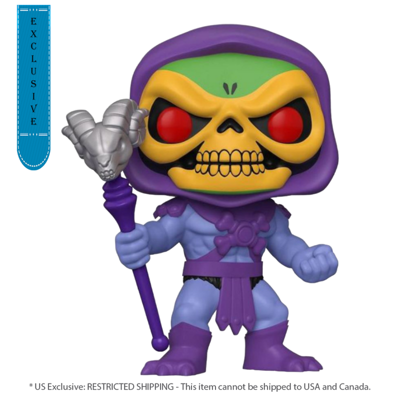 POP MASTERS OF THE UNIVERSE SKELETOR GLOW US EXCLUSIVE 10 INCH VINYL FIG