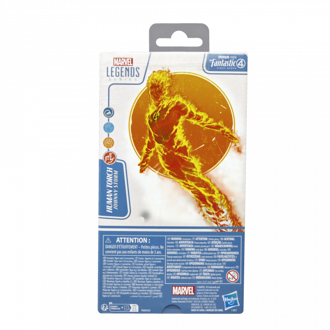 MARVEL LEGENDS SERIES FANTASTIC FOUR FIRST STEPS HUMAN TORCH AF