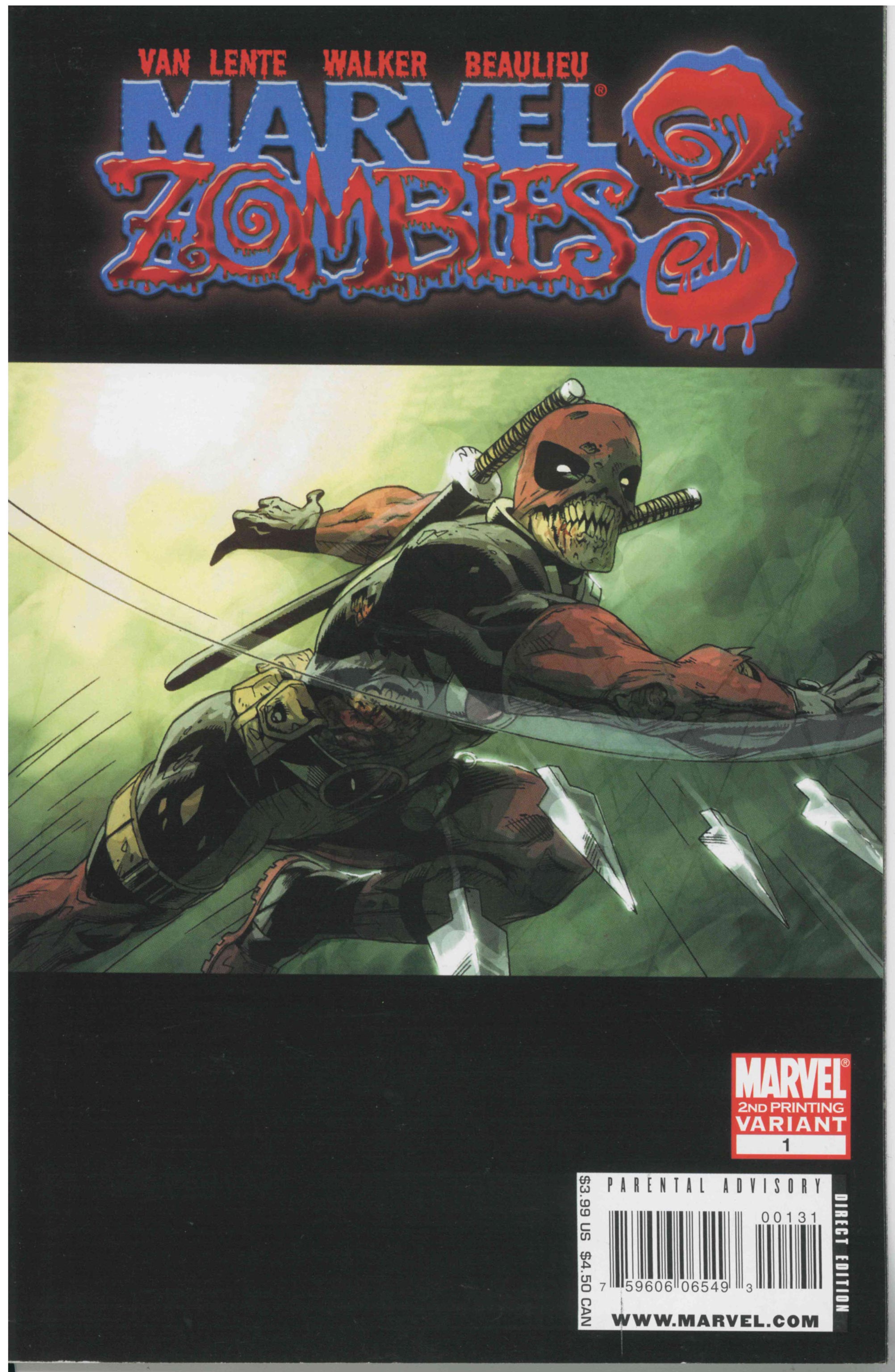 MARVEL ZOMBIES 3 (2008) #1 2ND PTG DEADPOOL LAND VAR (VF/NM)