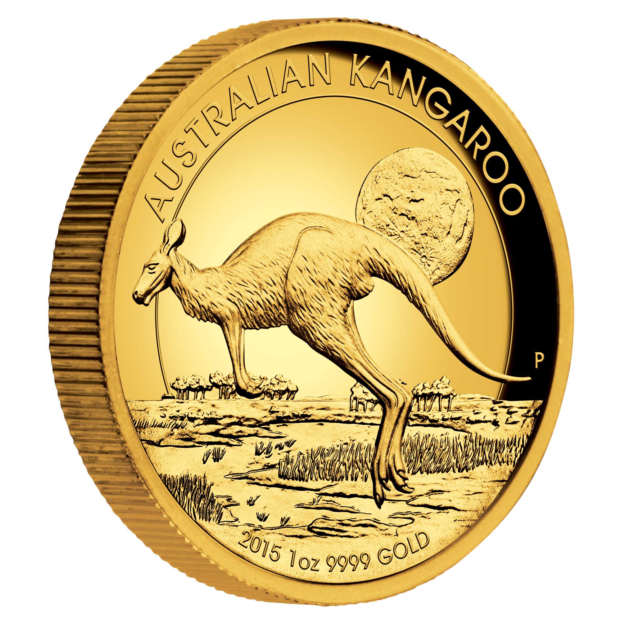 AUSTRALIAN KANGAROO 2015 1OZ GOLD PROOF HIGH RELIEF COIN
