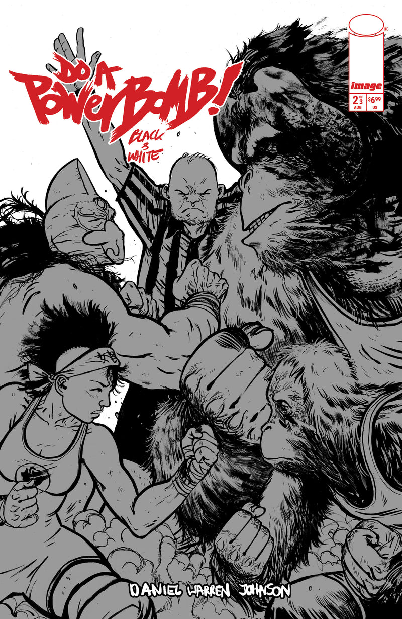 DO A POWERBOMB BLACK AND WHITE (2026) #2 CVR B DANIEL WARREN JOHNSON ORANGUTAN