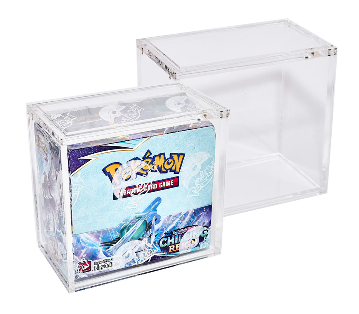POKEMON TCG ACRYLIC BOOSTER BOX DISPLAY CASE WITH MAGNETIC LID