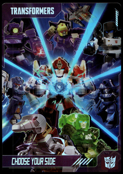 BLOKEES TRANSFORMERS CHOOSE YOUR SIDE VER 2 COLLECTOR CARD