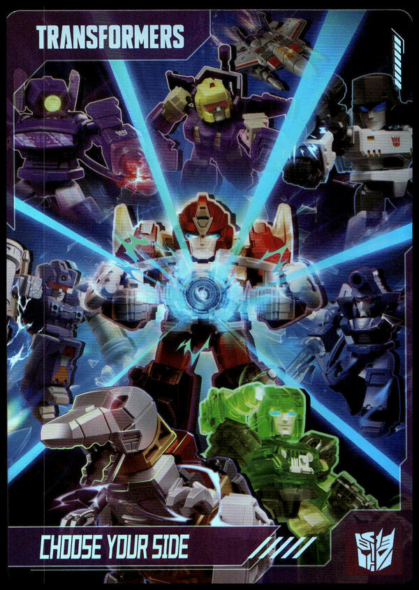 BLOKEES TRANSFORMERS CHOOSE YOUR SIDE VER 2 COLLECTOR CARD