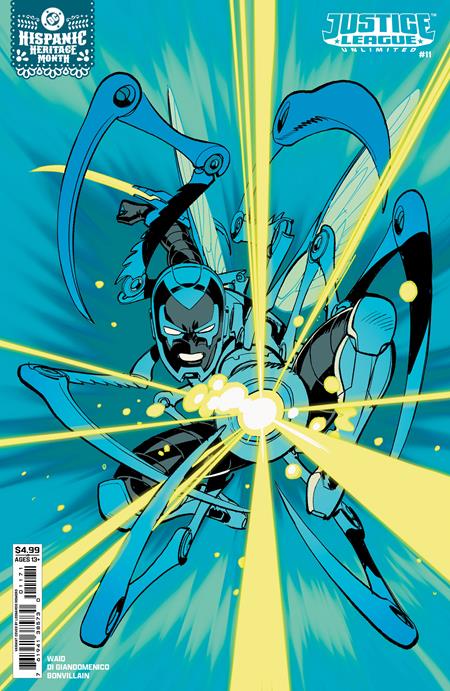 JUSTICE LEAGUE UNLIMITED (2024) #11 CVR E LEONARDO ROMERO HISPANIC HERITAGE MONTH BLUE BEETLE CARD STOCK VAR