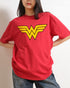 (L) WONDER WOMAN LOGO T-SHIRT RED