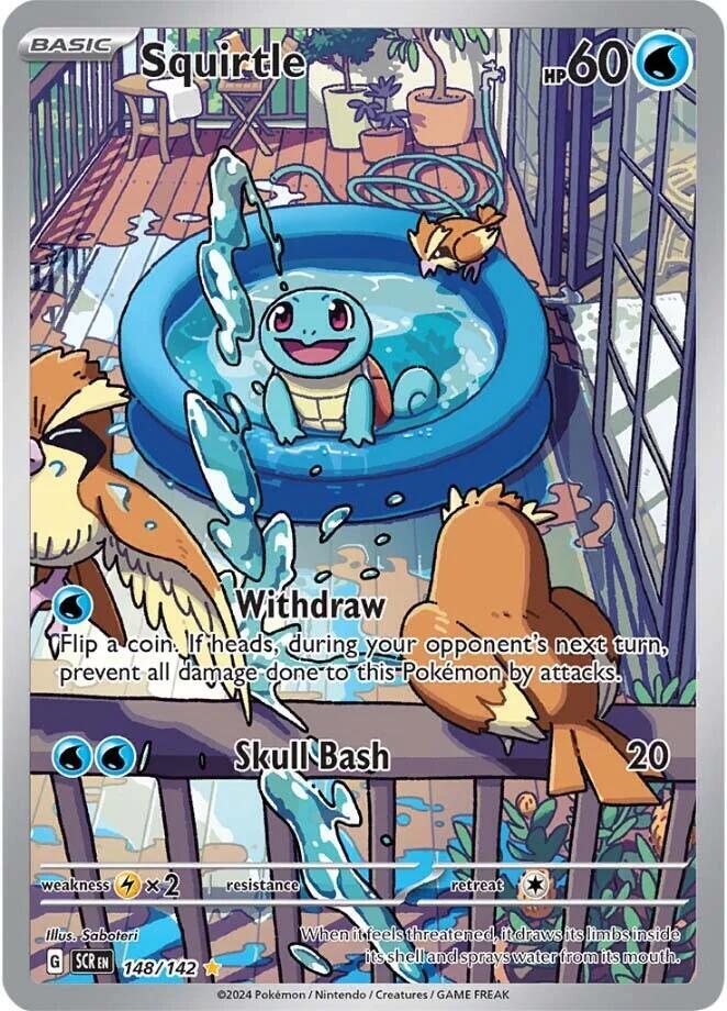 POKEMON TCG: STELLAR CROWN SQUIRTLE 148/142 ILLUSTRATION RARE