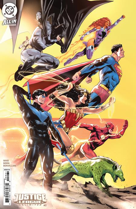 JUSTICE LEAGUE UNLIMITED (2024) #2 CVR H INC 1:50 LUCAS MEYER CARD STOCK VAR