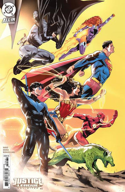 JUSTICE LEAGUE UNLIMITED (2024) #2 CVR H INC 1:50 LUCAS MEYER CARD STOCK VAR