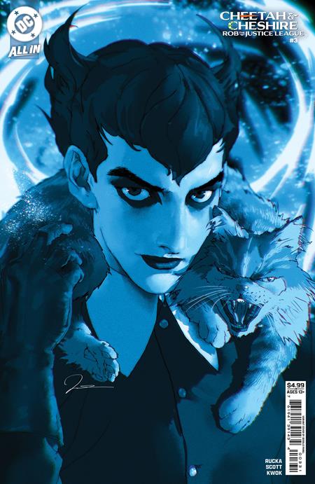 CHEETAH AND CHESHIRE ROB THE JUSTICE LEAGUE (2025) #3 CVR B GERALD PAREL CARD STOCK VAR