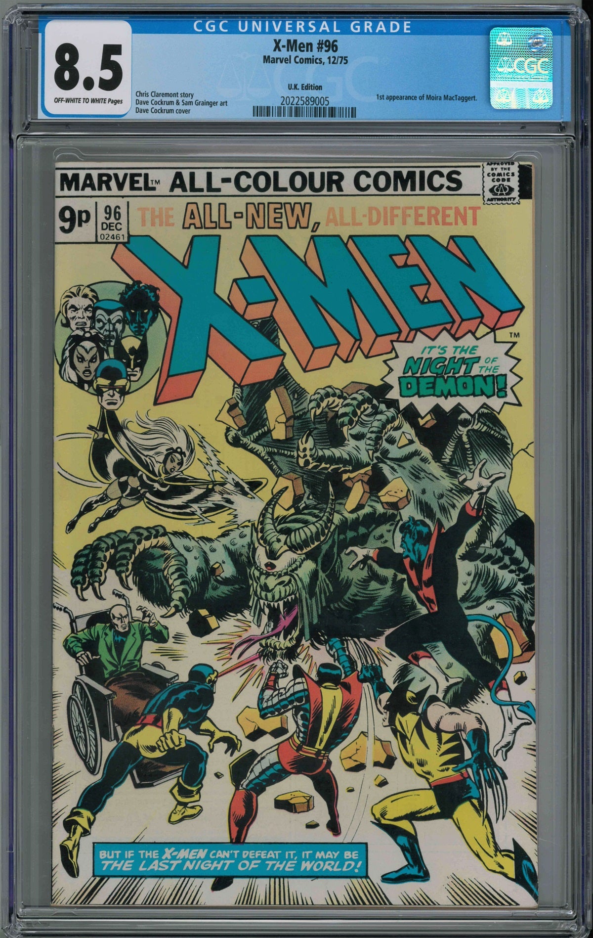 CGC UNCANNY X-MEN (1963) #96 U.K. EDITION (8.5) FADED