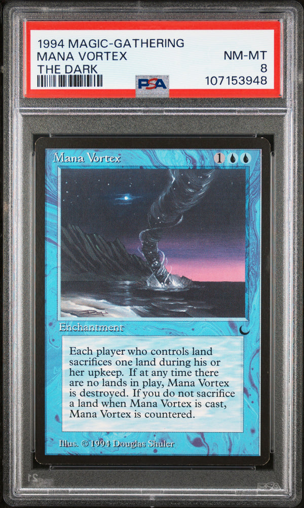 1994 MAGIC THE GATHERING THE DARK MANA VORTEX PSA 8