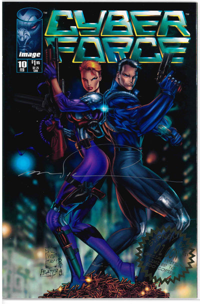 CYBERFORCE (1993) #10 1995 *SIGNED* EXCLUSIVE GOLD SEAL VARIANT