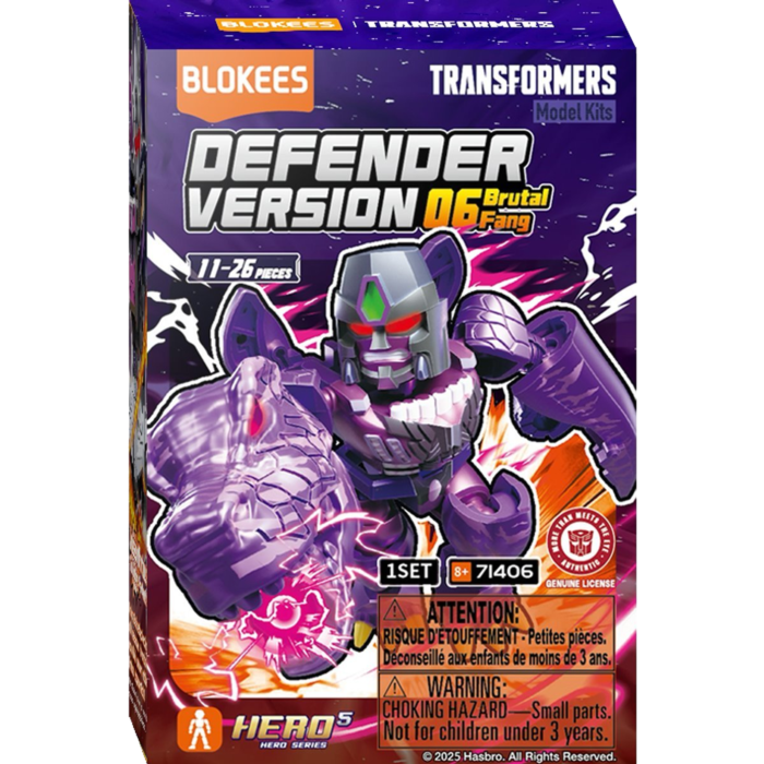 BLOKEES TRANSFORMERS DEFENDER VERSION 06 BRUTAL FANG MINI MODEL (BLIND BOX)