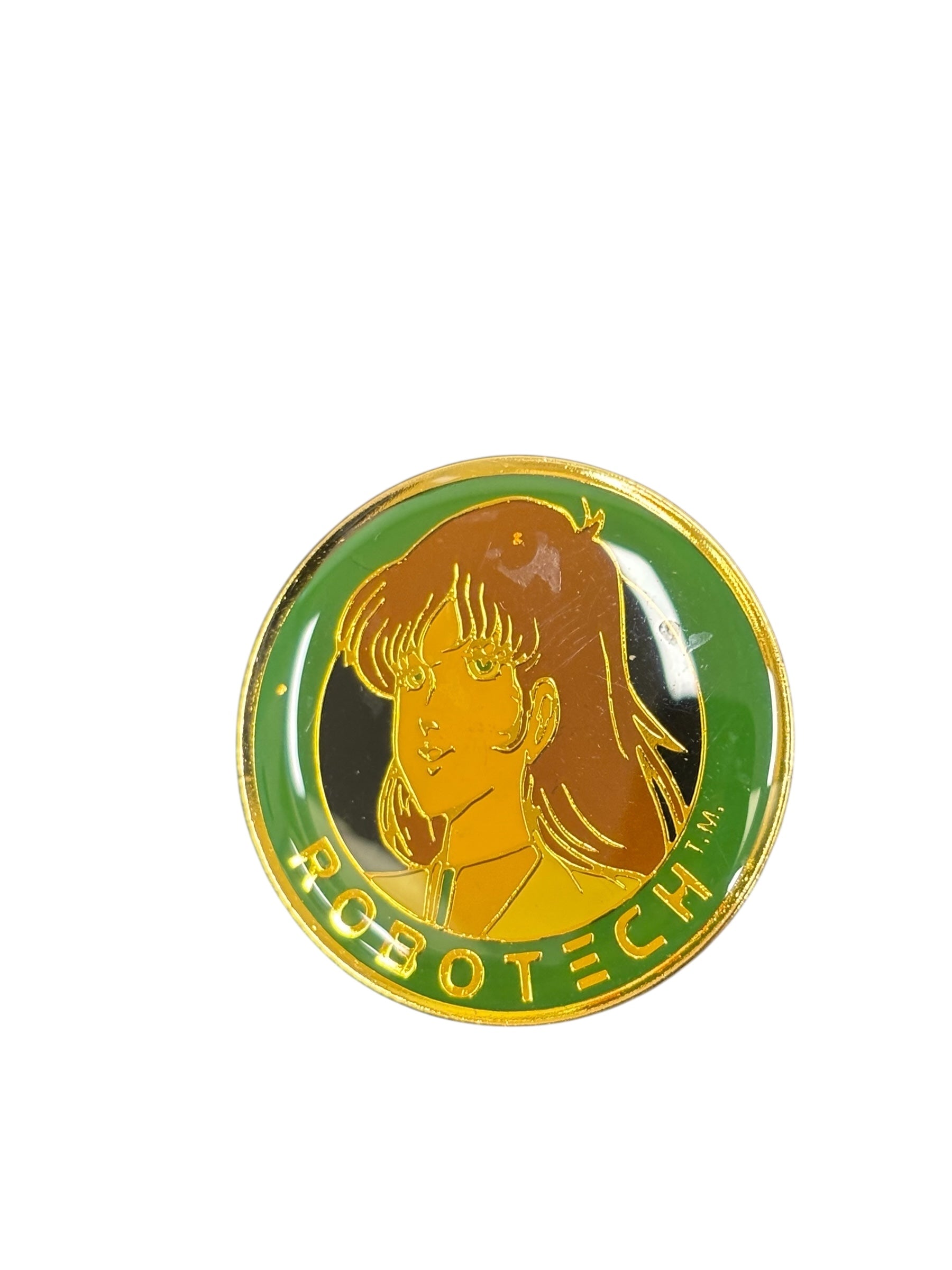 VINTAGE ROBOTECH METAL BADGE (1985) LISA HAYES
