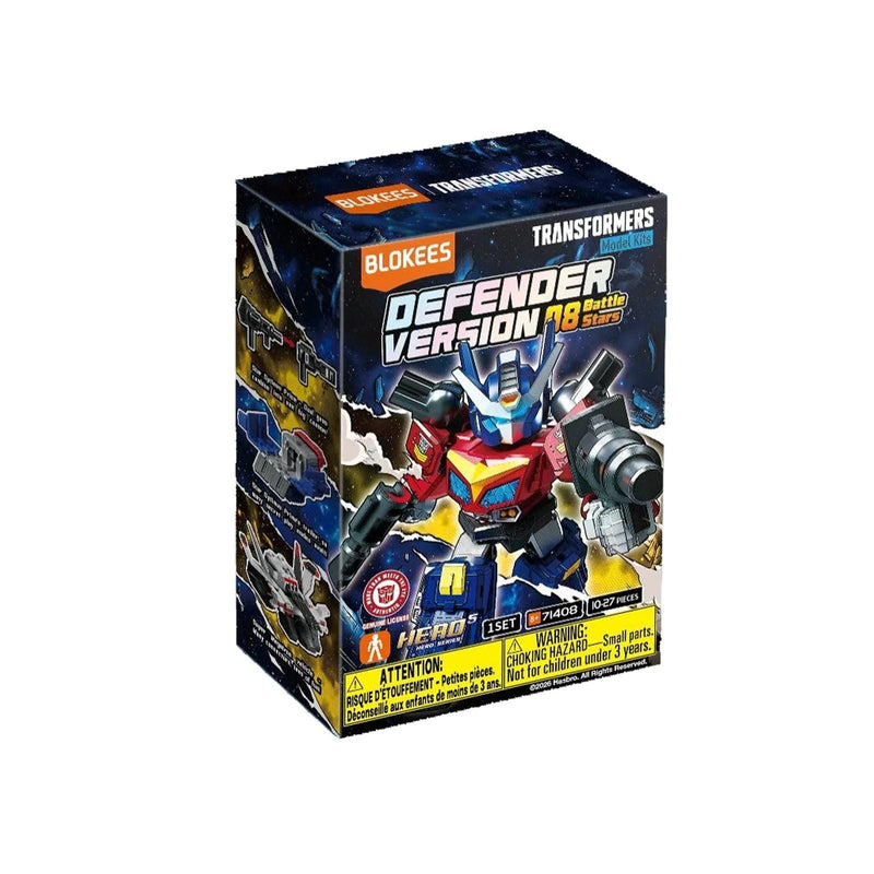BLOKEES TRANSFORMERS DEFENDER VERSION 8 BATTLE STARS MINI MODEL (BLIND BOX)