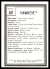 1987 COMIC IMAGES MARVEL UNIVERSE I #40 HAWKEYE