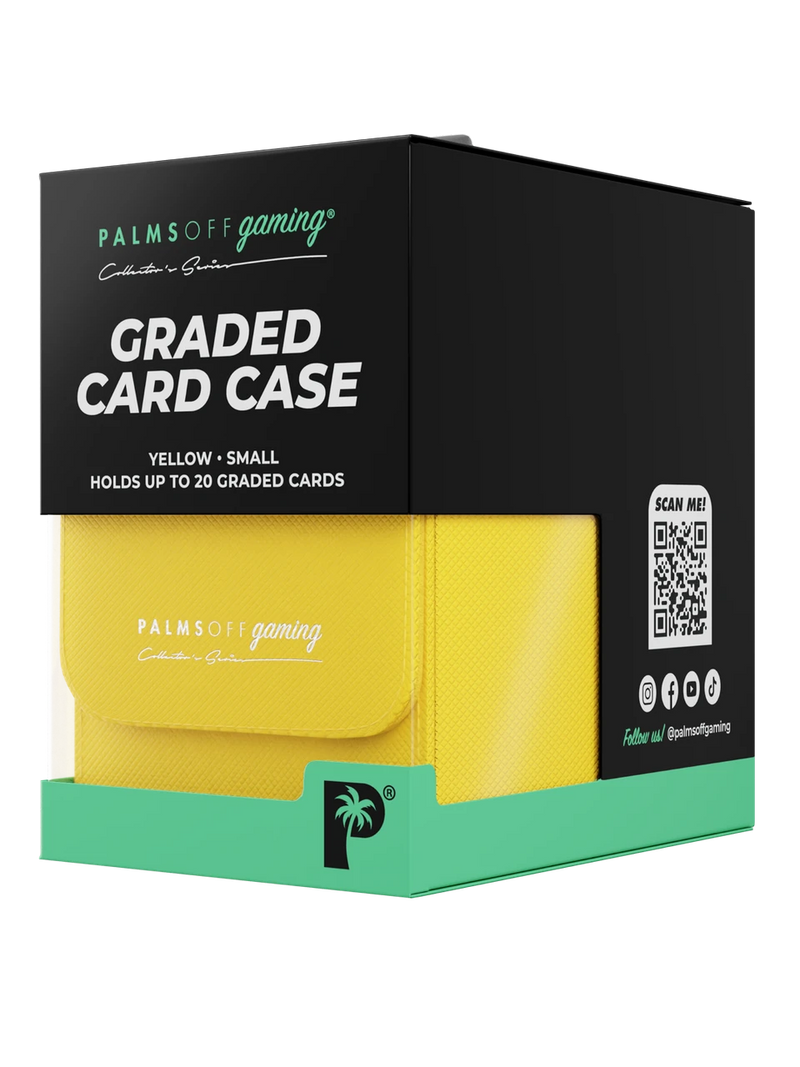 PALMS OFF GAMING COLLECTORS SERIES YELLOW SMALL GRADED CARD STORAGE CASE