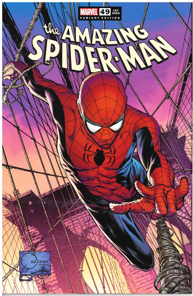 AMAZING SPIDER-MAN VOL 5 (2018) #49 (850 LEGACY) QUESADA VAR - PRINTING ERROR ON COVER
