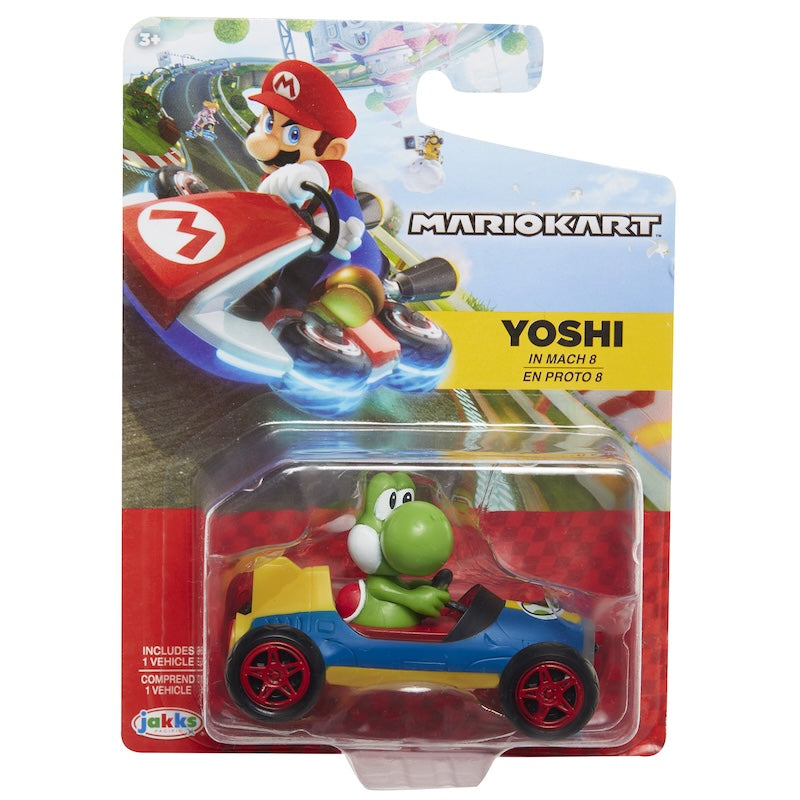 WORLD OF NINTENDO SUPER MARIO YOSHI IN STANDARD KART RACER DIECAST CAR